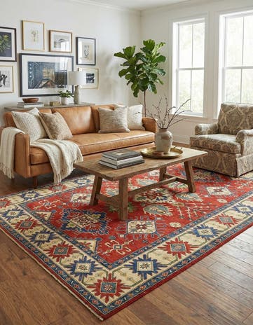 6' 6 x 9' 7 Hand Knotted Kazak Oriental Rug