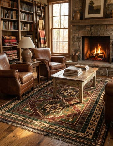 5' x 8' 5 Hand Knotted Kars Wool Rug