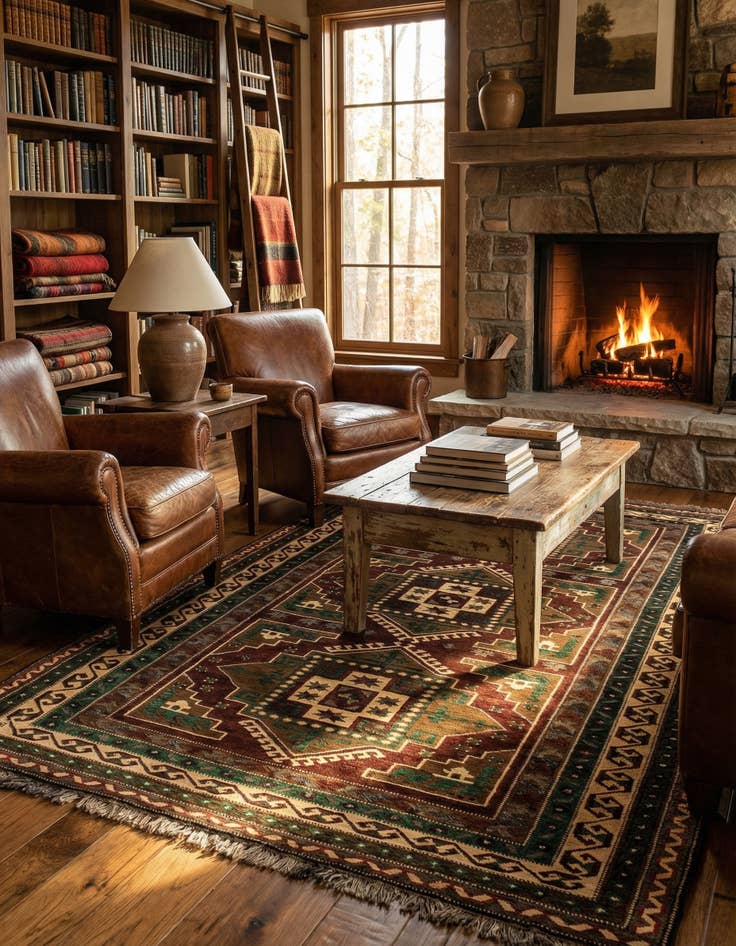 Detail image of 5' x 8' 5 Hand Knotted Kars Wool Rug