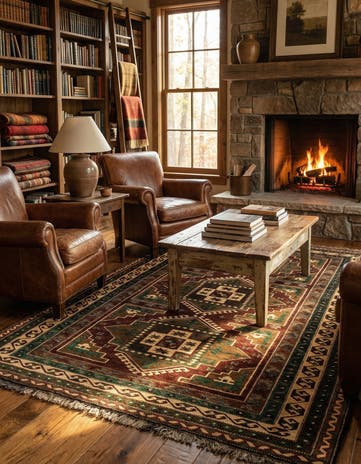 5' x 8' 5 Hand Knotted Kars Wool Rug