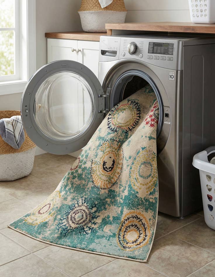 Detail image of 5' x 8'  Washable Casablanca Rug