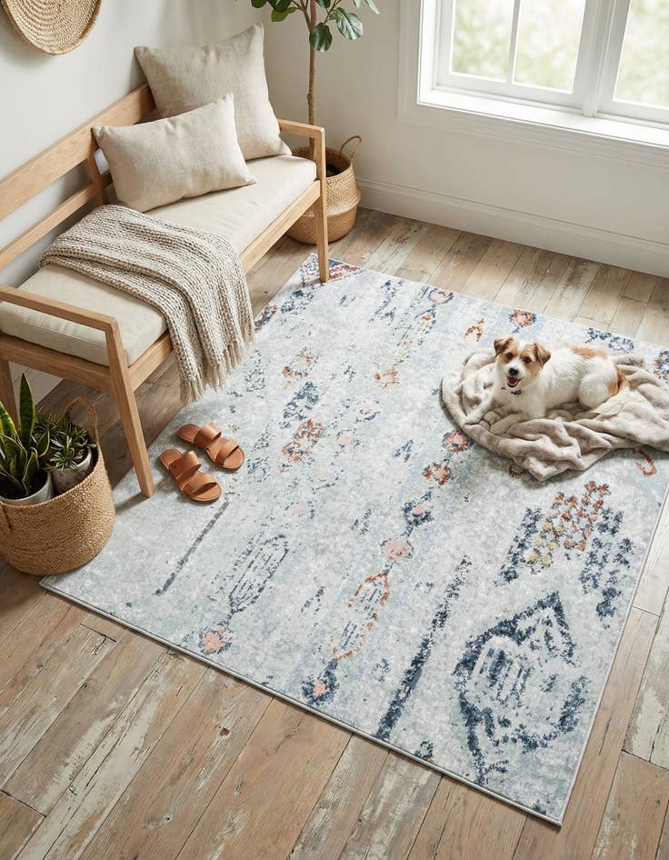 Detail image of 5' 3 x 5' 3 Kamala Washable Square Rug