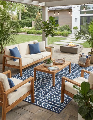 7' x 10' Easy-Clean Sabrina Soto Aston Indoor / Outdoor Rug