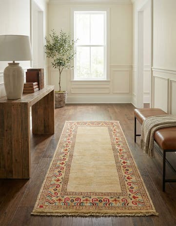 3' 4 x 7' 4 Hand Knotted Modern Ziegler Runner Rug