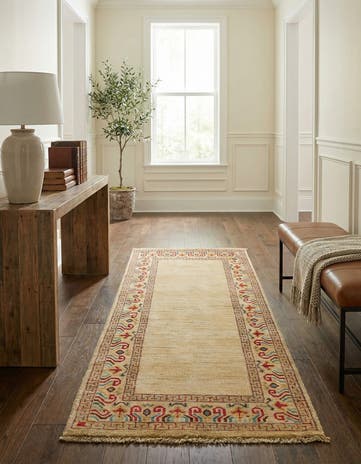 3' 4 x 7' 4 Hand Knotted Modern Ziegler Runner Rug