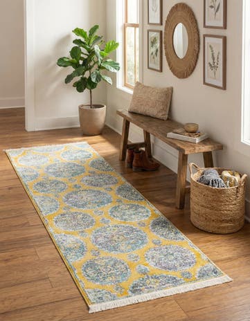 Yellow Paragon Runner Rug
