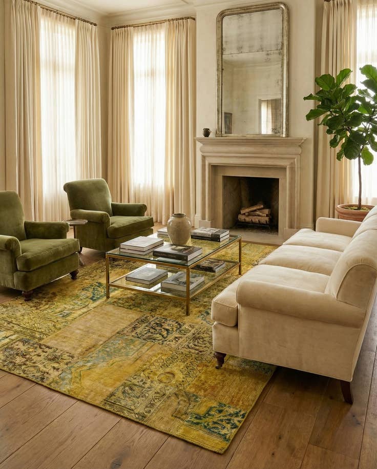 Detail image of 6' 10 x 10' 1 Hand Knotted Ultra Vintage Persian Wool Rug
