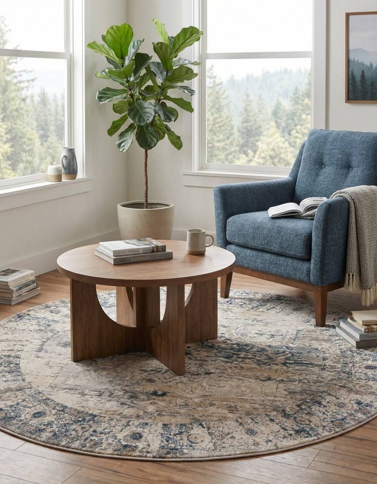 Detail image of 7' x 7' Oregon Round Rug