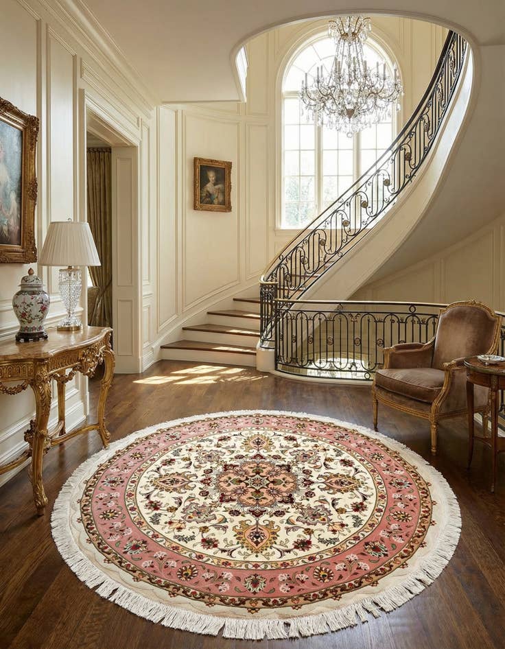 Detail image of 4' 11 x 4' 11 Tabriz Round Rug