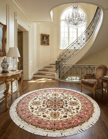 4' 11 x 4' 11 Tabriz Round Rug