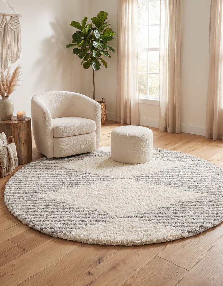 8' x 8' Infinity Shag Round Rug