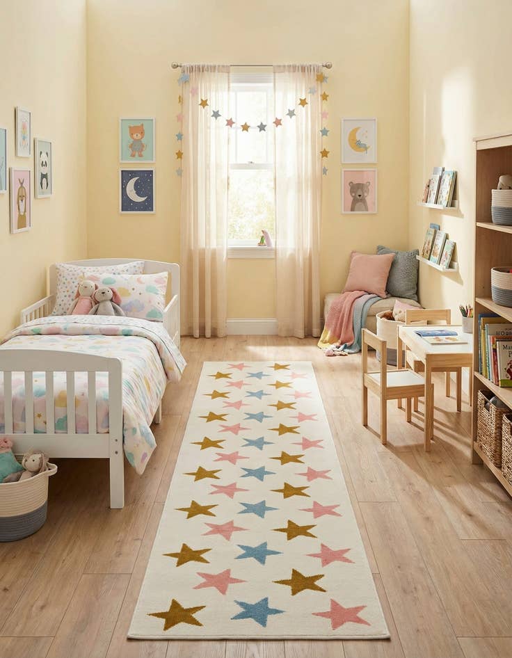 Detail image of 2' x 8' Whimsy Kids Runner Rug