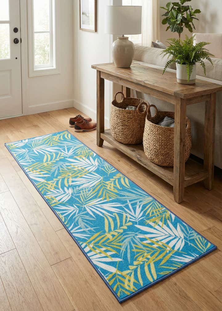 2' x 6' 1 Easy-Clean Jill Zarin Caribbean Indoor / Outdoor Runner Rug