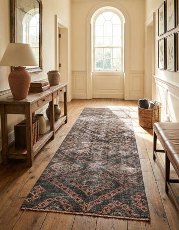 3' 3 x 8' 5 Hand Knotted Ultra Vintage Persian Wool Runner Rug