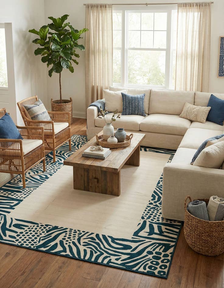 Detail image of 10' x 14'  Washable Safari Indoor / Outdoor Rug