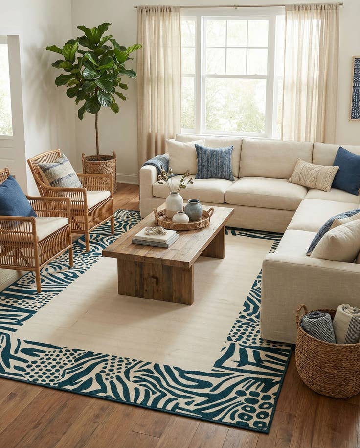 Detail image of 10' x 14' Easy-Clean Safari Indoor / Outdoor Rug