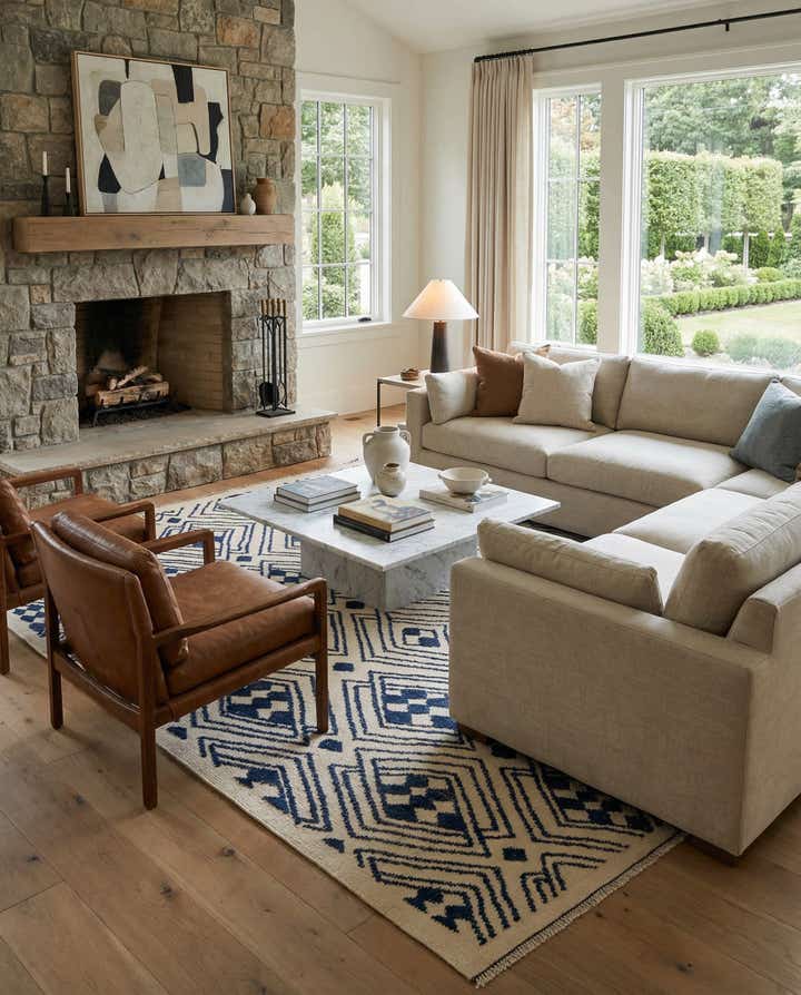 9' x 12' 2 Hand Knotted Moroccan Wool Rug