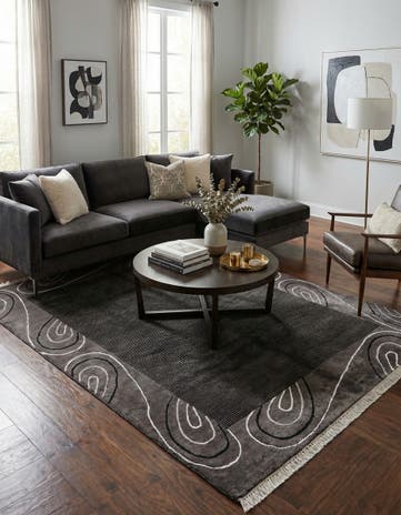 5' 7 x 7' 10 Hand Knotted Darya Wool Rug