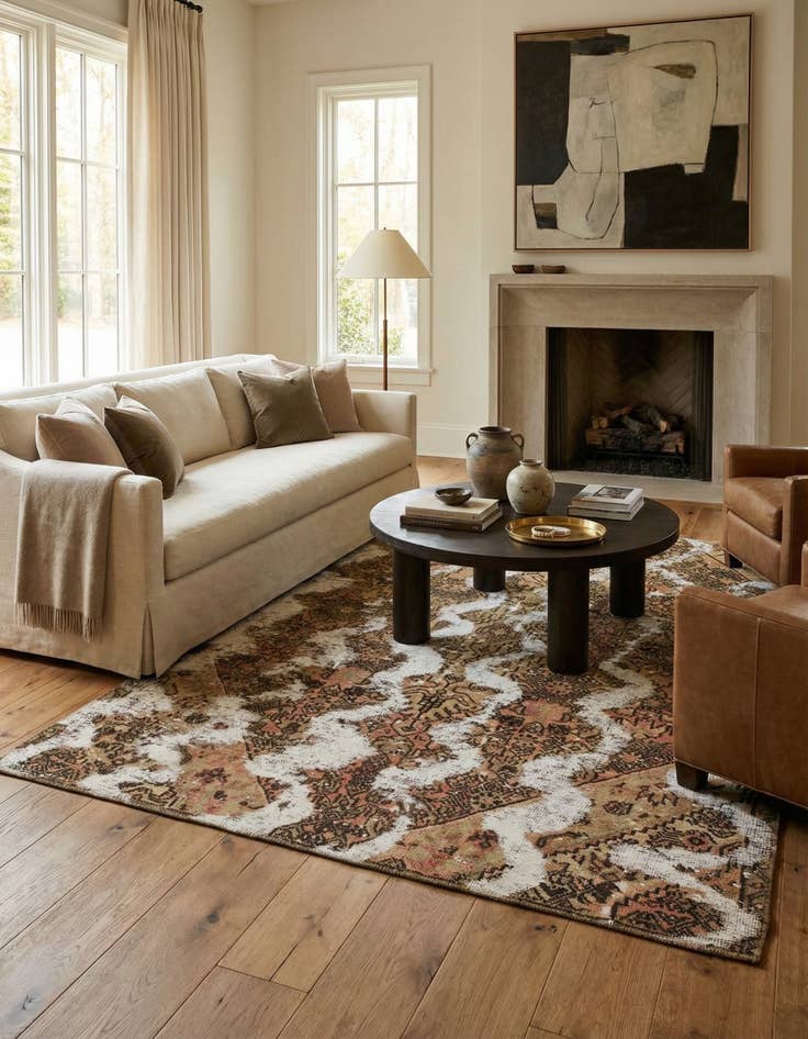 Detail image of 5' x 7' 2  Hand Knotted Ultra Vintage Persian Wool Rug