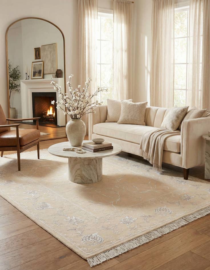 Detail image of 5' 10 x 7' 10  Hand Knotted Darya Wool Rug