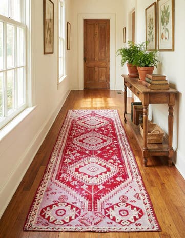 3' 11 x 11' 5 Hand Knotted Shiraz Persian Wool Runner Rug