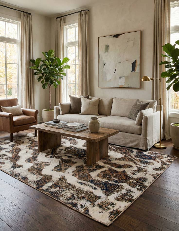 Detail image of 6' 2 x 9' 3  Hand Knotted Ultra Vintage Persian Wool Rug