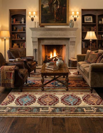 5' 8 x 8' 7 Hand Knotted Ariana Ziegler Rug