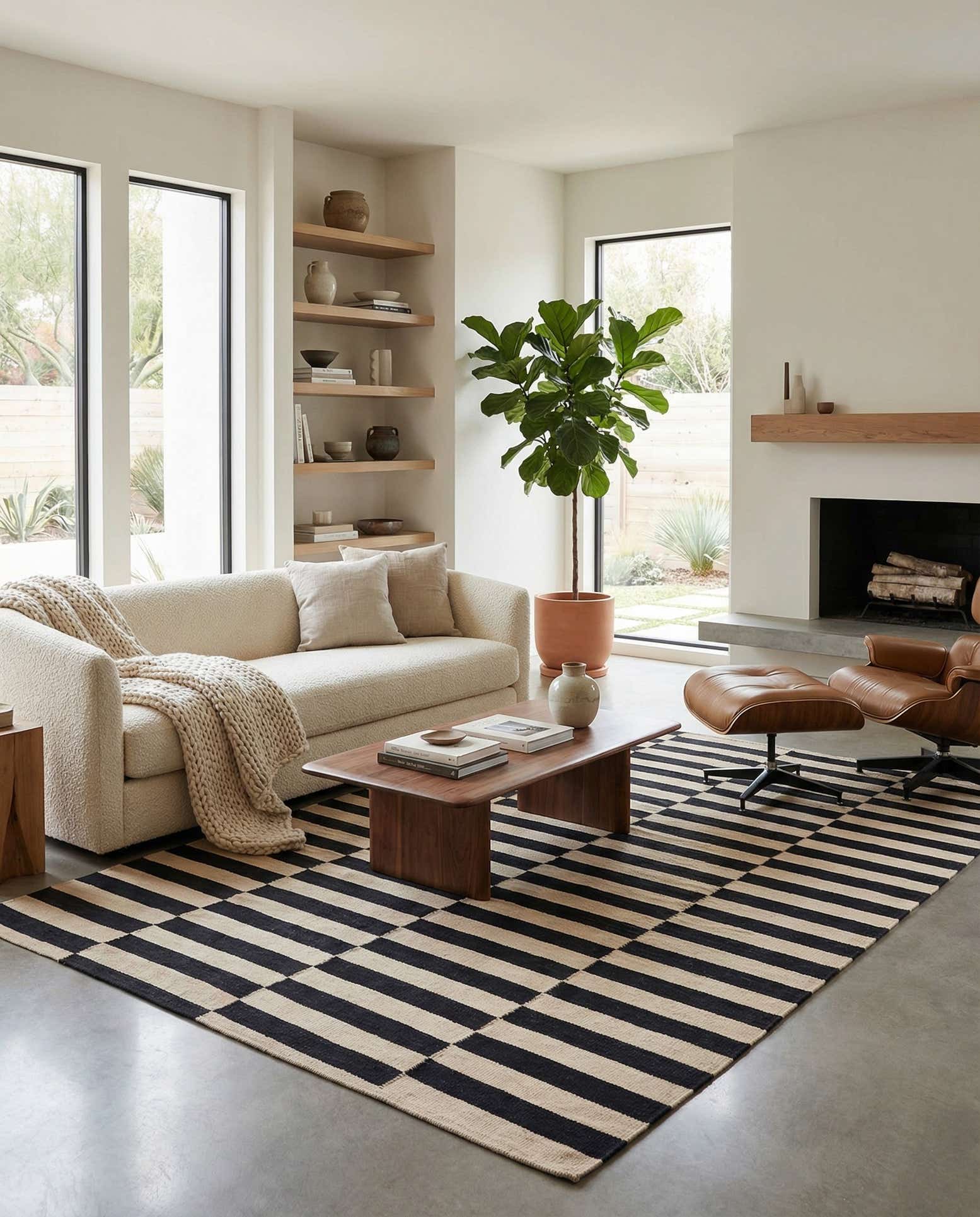 5' 8 x 7' 11 Hand Woven Kilim Modern Wool Rug