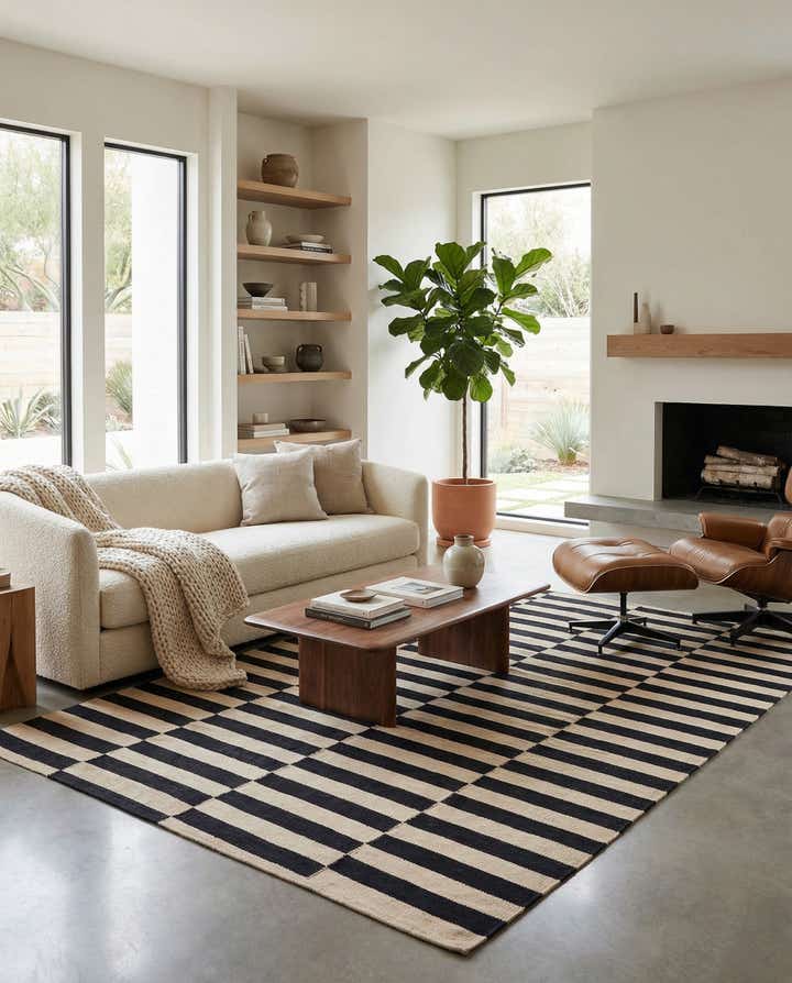 5' 8 x 7' 11 Hand Woven Kilim Modern Wool Rug