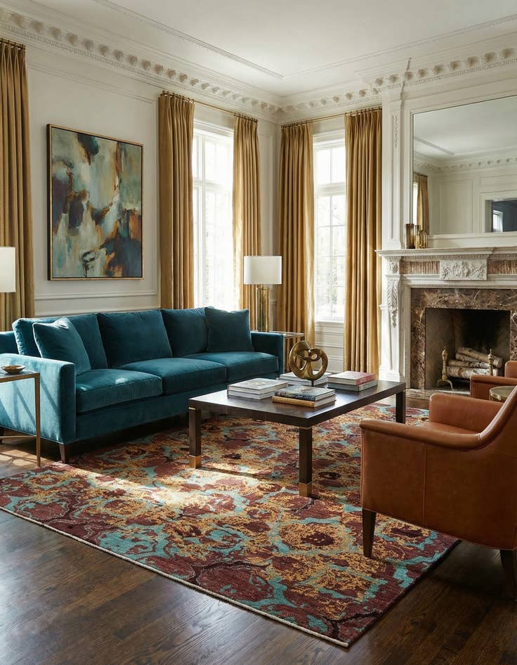 Detail image of 5' 6 x 7' 4  Hand Knotted Anar Rug