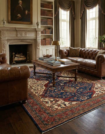 6' 9 x 10' Hand Knotted Peshawar Ziegler Rug