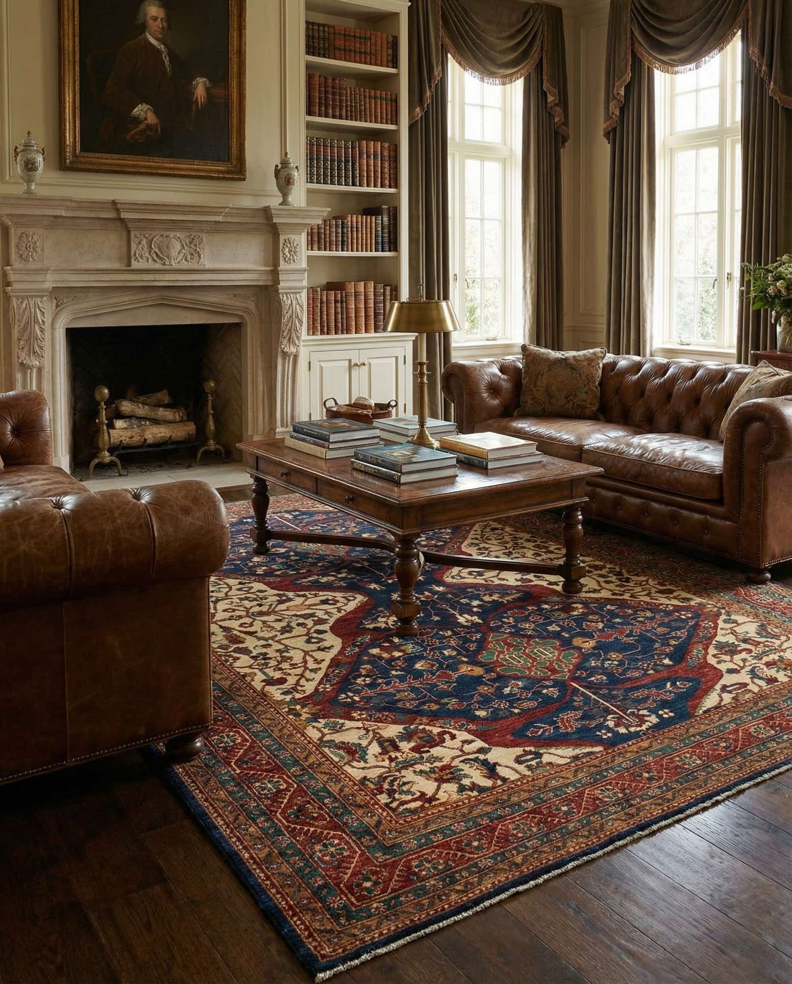 6' 9 x 10' Hand Knotted Peshawar Ziegler Rug