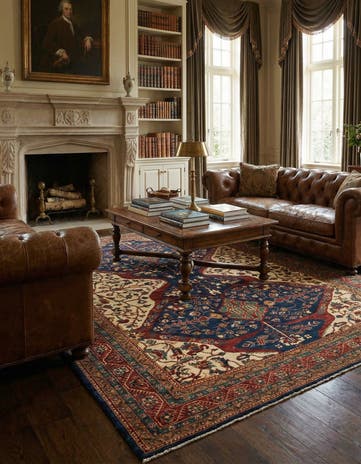 6' 9 x 10' Hand Knotted Peshawar Ziegler Rug