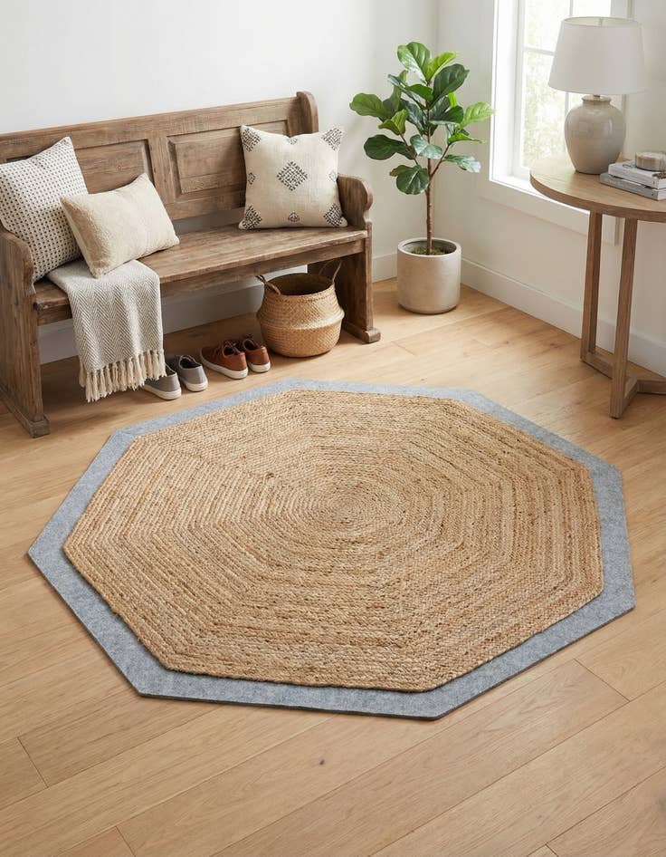 Detail image of 4' x 4' Octagon Everyday Performance Rug Pad