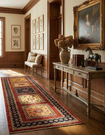 2' 8 x 7' 2 Luribaft Wool Runner Rug