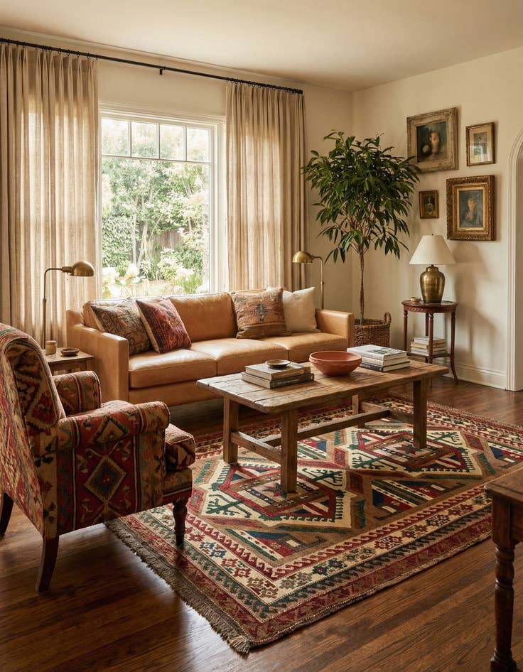 Detail image of 4' 9 x 7' Kars Wool Rug