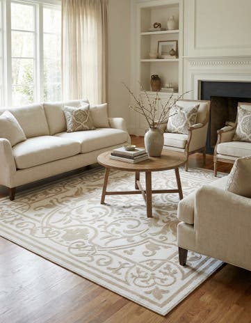 Snow White Hermitage Square Rug