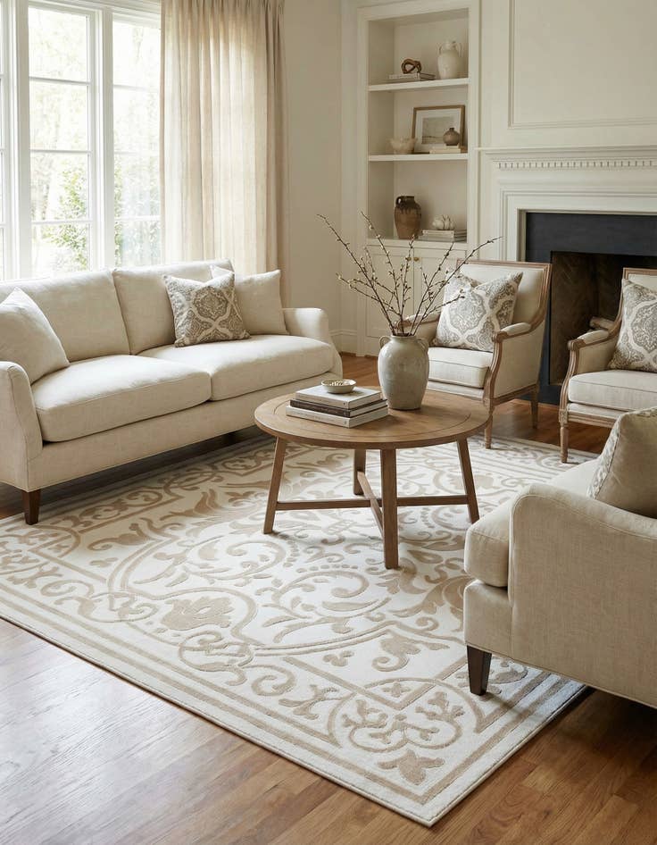 Detail image of 7' 10 x 7' 10 Hermitage Square Rug