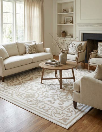 Snow White Hermitage Square Rug