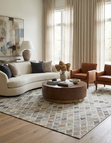 8' 1 x 9' 10 Cowhide - Patchwork Rug