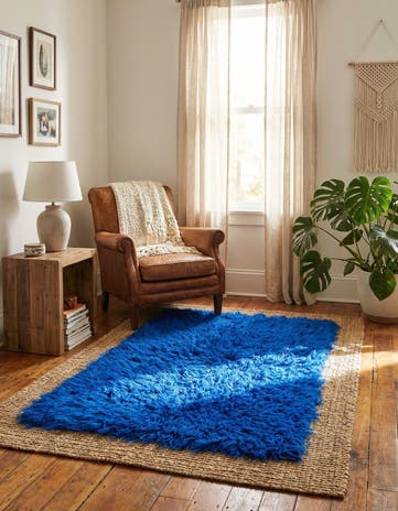 2' 4 x 4' 4 Hand Knotted Moroccan Wool Rug