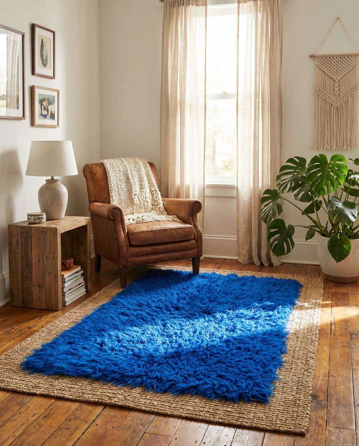 2' 4 x 4' 4 Hand Knotted Moroccan Wool Rug