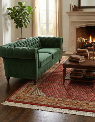 4' 3 x 6' 7 Hand Knotted Mir Oriental Wool Rug