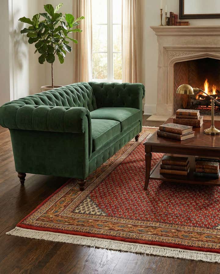 4' 3 x 6' 7 Hand Knotted Mir Oriental Wool Rug