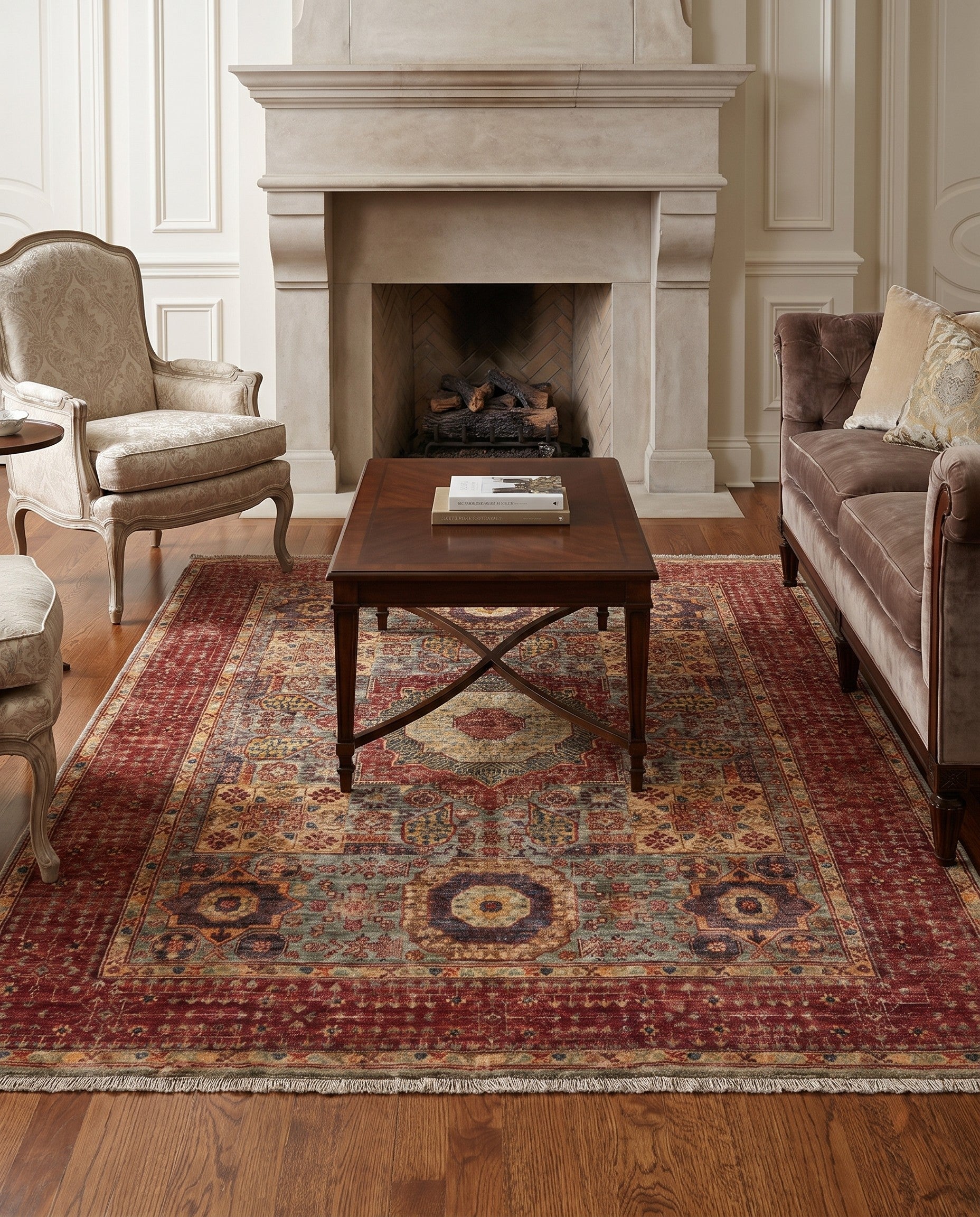 5' 3 x 6' 7 Hand Knotted Mamluk Ziegler Rug