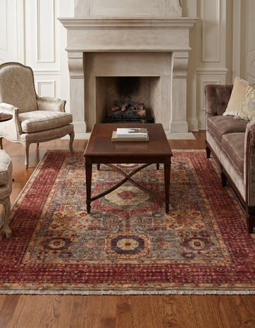 5' 3 x 6' 7 Hand Knotted Mamluk Ziegler Rug