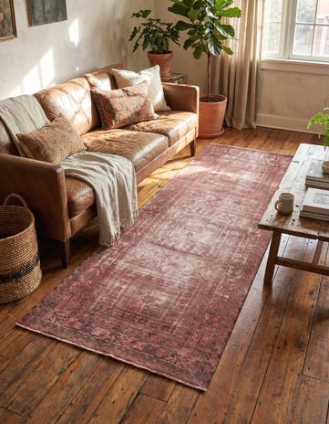 3' 7 x 7' Hand Knotted Ultra Vintage Persian Wool Rug