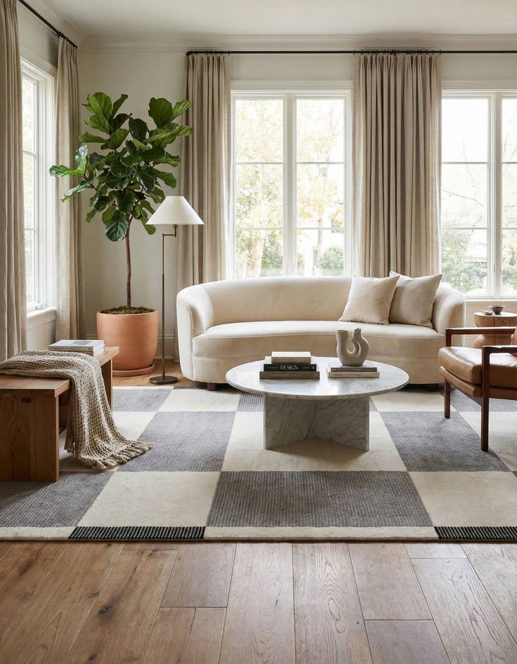 Detail image of  5' 5 x 7' 10  Hand Knotted Darya Wool Rug