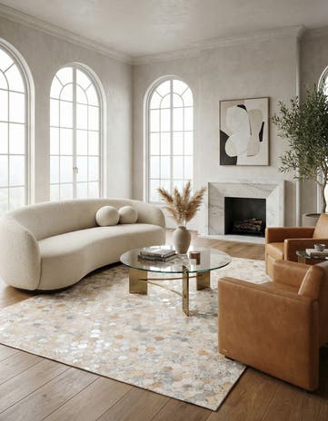 5' 3 x 7' 6 Cowhide Stocks Rug