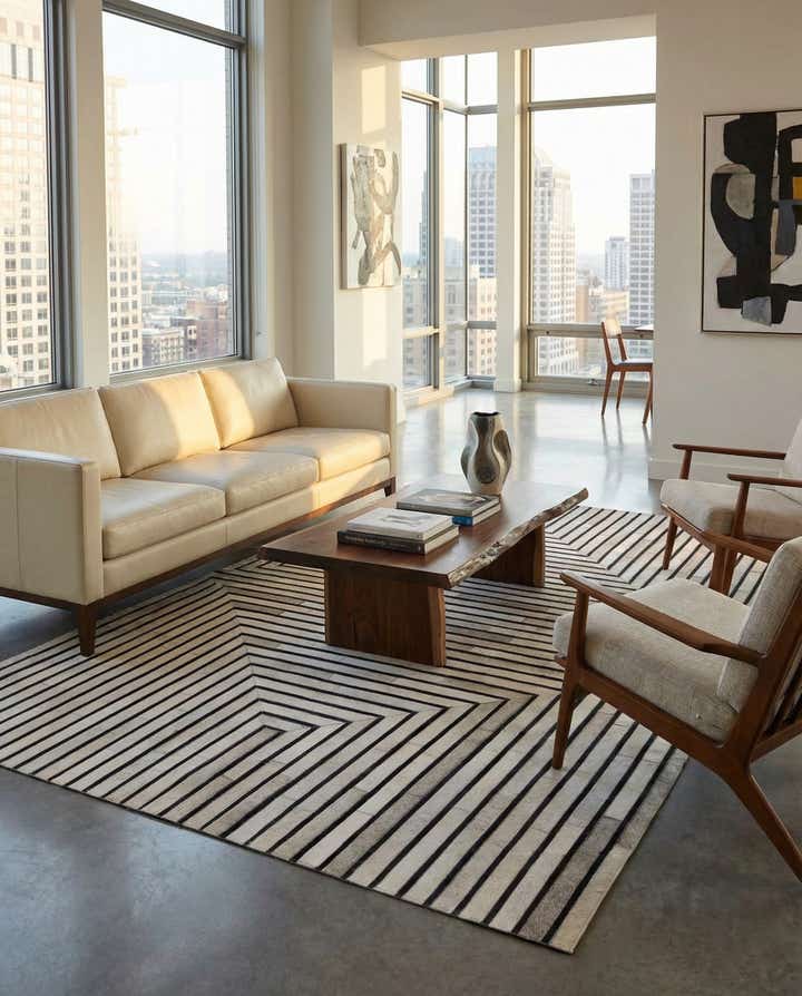 5' 5 x 7' 6 Cowhide - Patchwork Rug